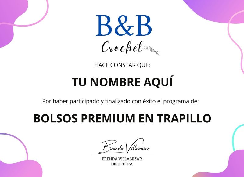 Certificado bolsos